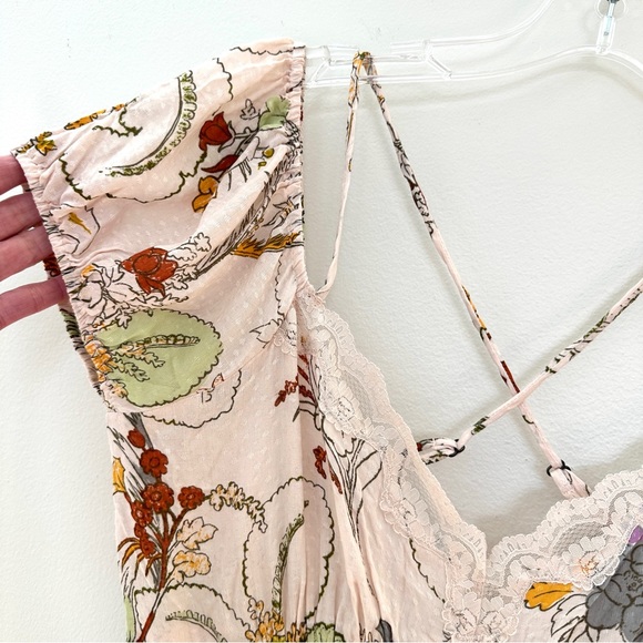 NWT Anthropologie Dainty Mini Dress Size Small Floral Lace Low Back Lacy Lounge - Picture 8 of 13